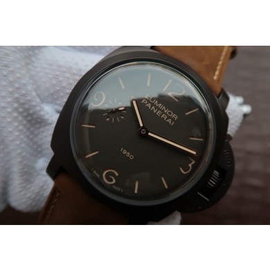 Replica Luxury Panerai PAM375 Brown Dial Brown Asso Strap Panerai WJ00771